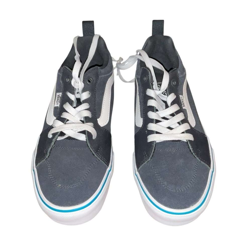 Vans Ward Hi Gray White Suede Canvas Sneakers Men’s 8